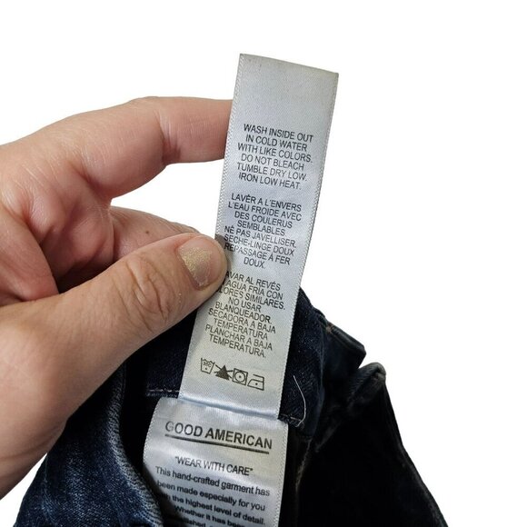 Good‎ American Women's Good Legs Crop Jeans  Size 25 0 Blue Denim - Picture 5 of 13